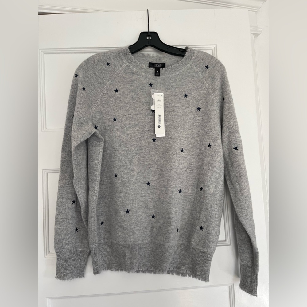 Aqua cashmere sweater